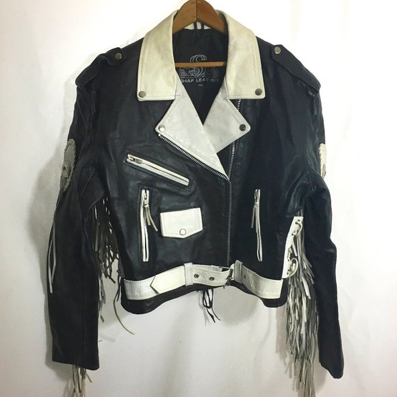 Retro Leather Motorcycle Jacket - Picture 2 of 9